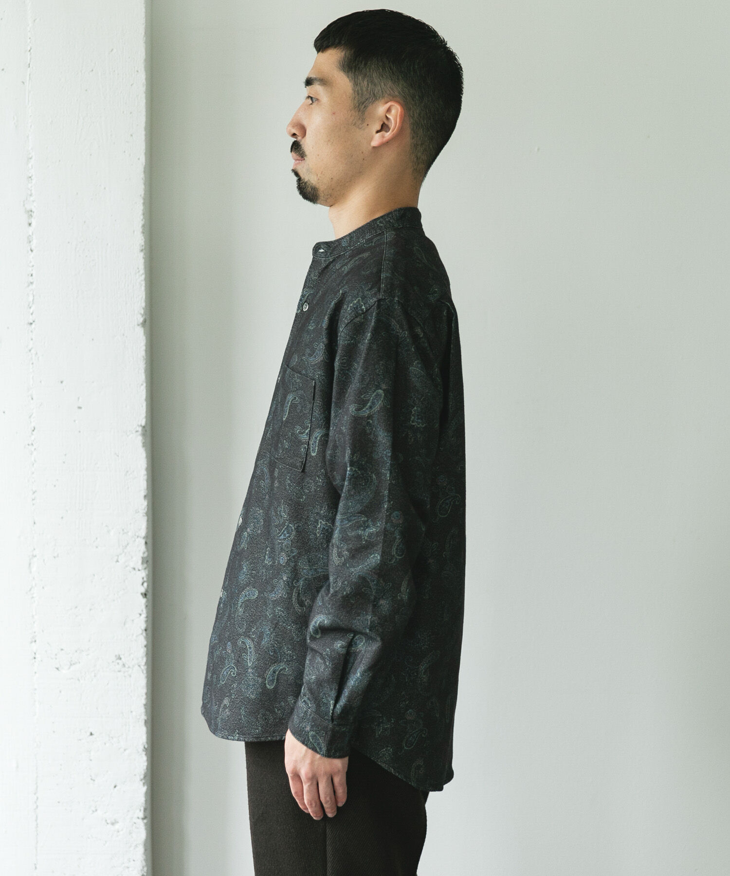 URBAN RESEARCH DOORS「両面起毛ネルバンドカラーシャツ」|シャツ・ブラウス|