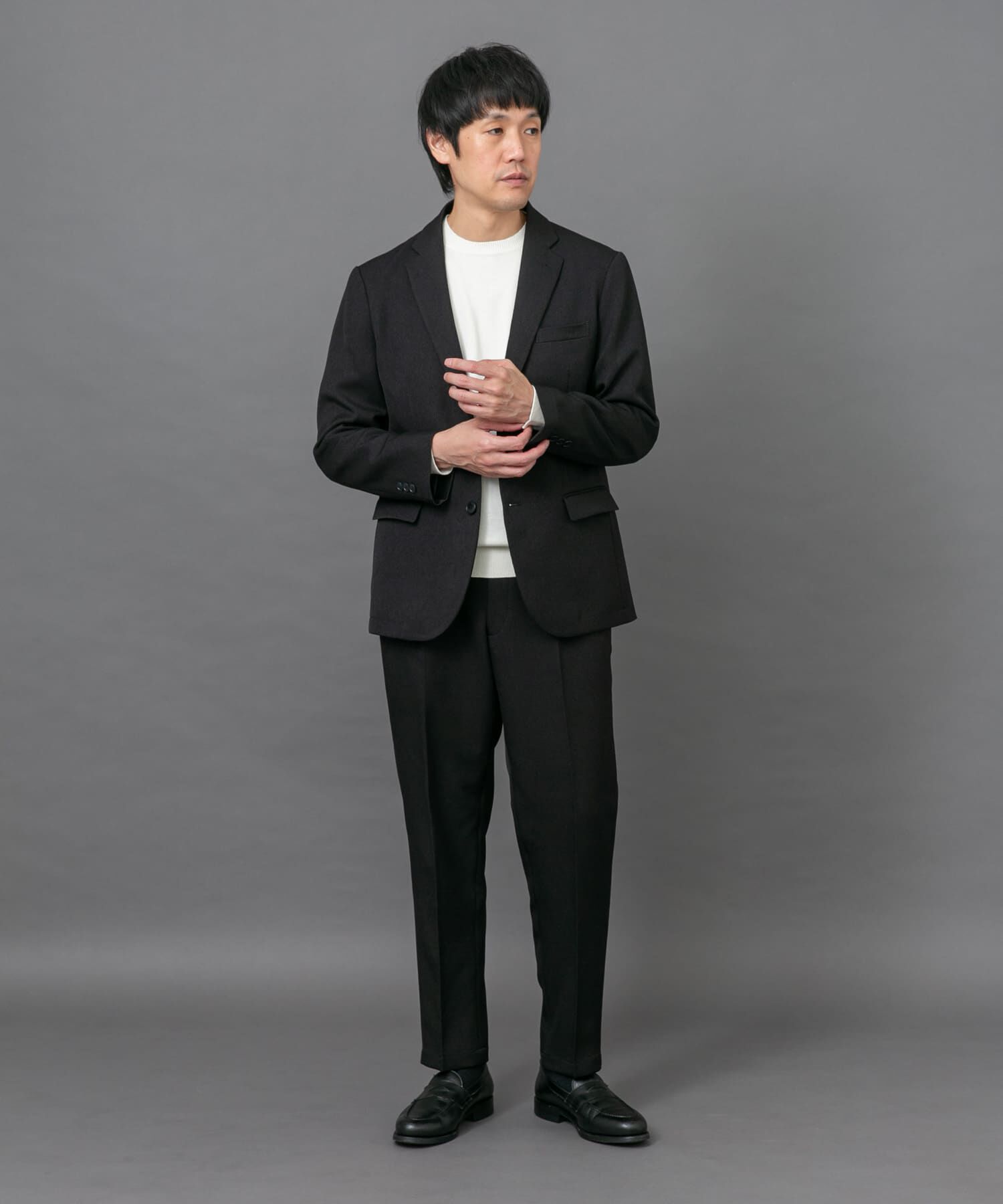 URBAN RESEARCH DOORS「LIFE STYLE TAILOR　ブラッシュドツイルストレッチパンツ」|スラックス|
