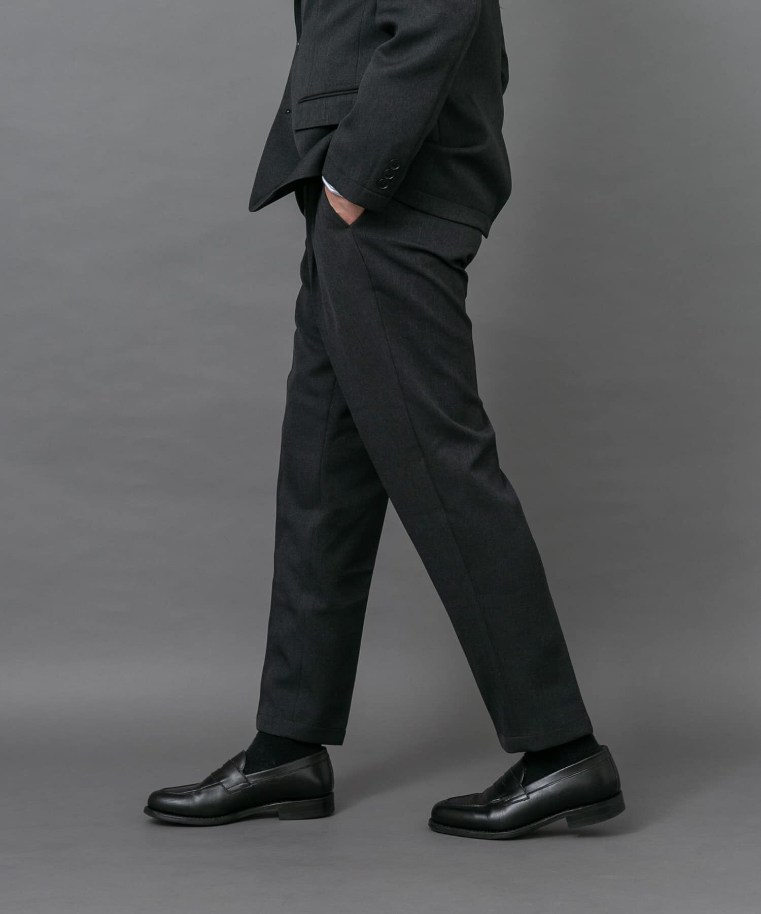 URBAN RESEARCH DOORS「LIFE STYLE TAILOR　ブラッシュドツイルストレッチパンツ」|スラックス|