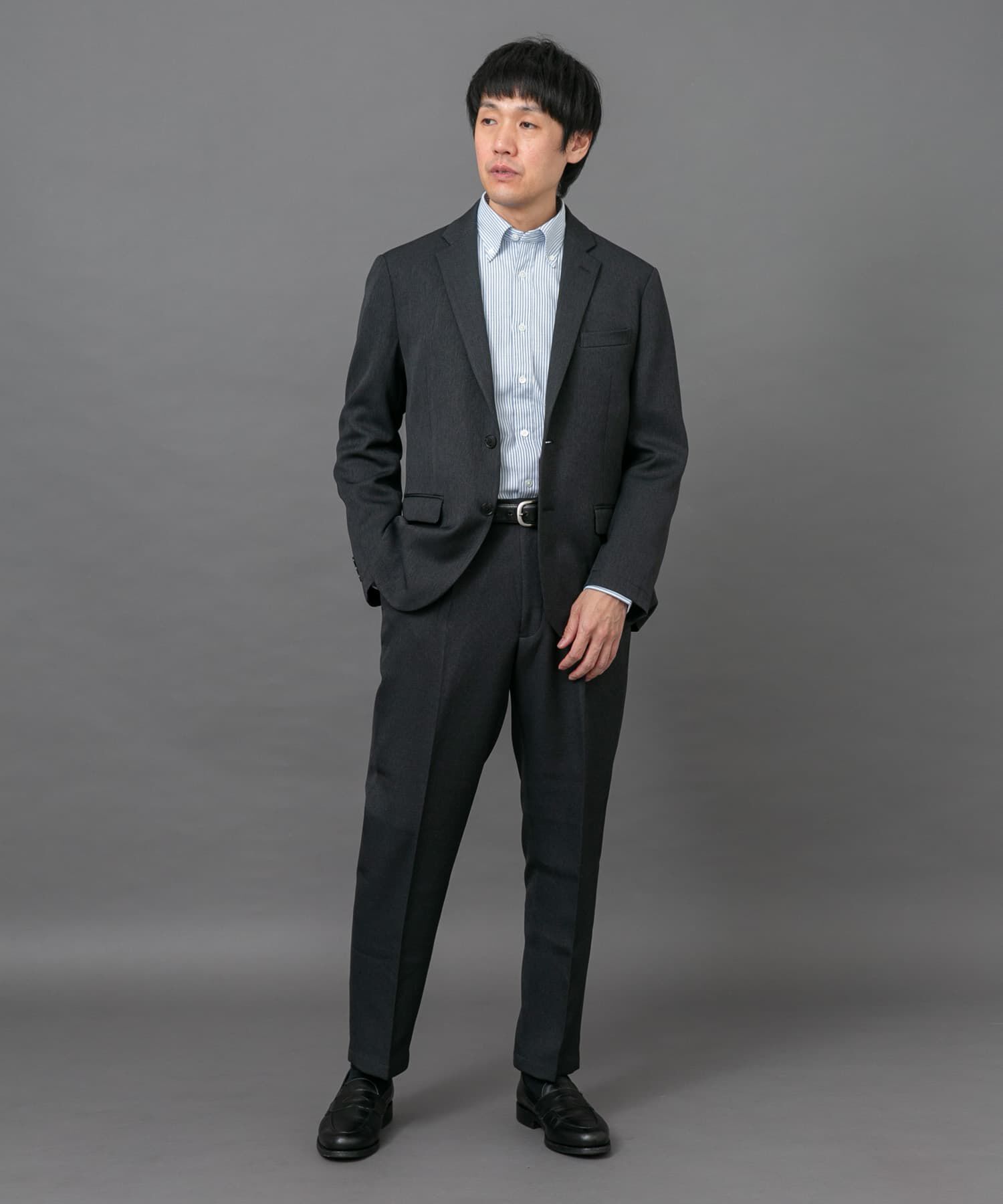 URBAN RESEARCH DOORS「LIFE STYLE TAILOR　ブラッシュドツイルストレッチパンツ」|スラックス|