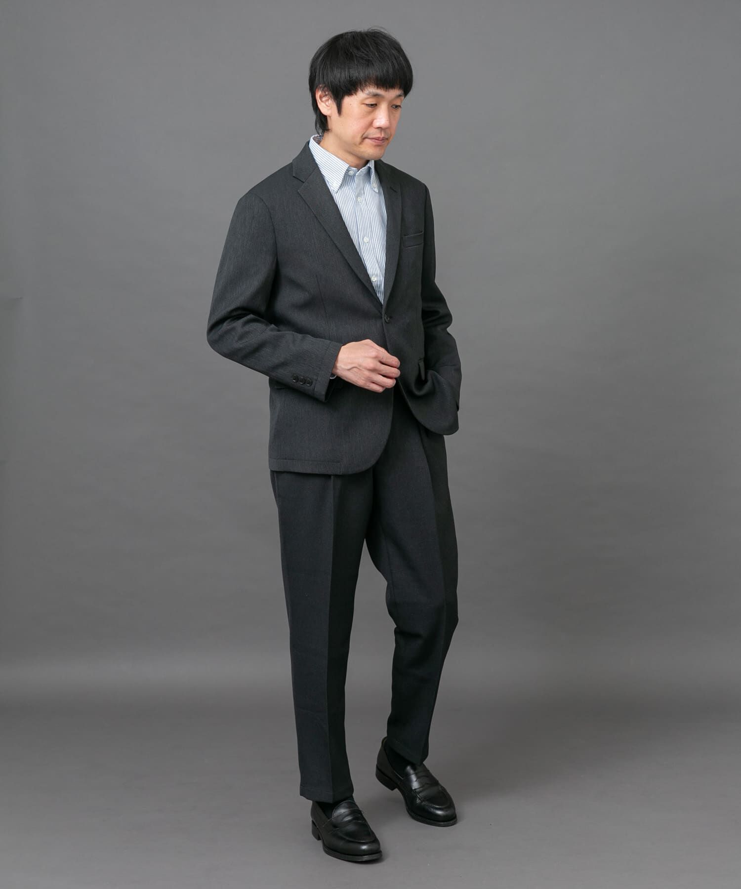 URBAN RESEARCH DOORS「LIFE STYLE TAILOR　ブラッシュドツイルストレッチパンツ」|スラックス|