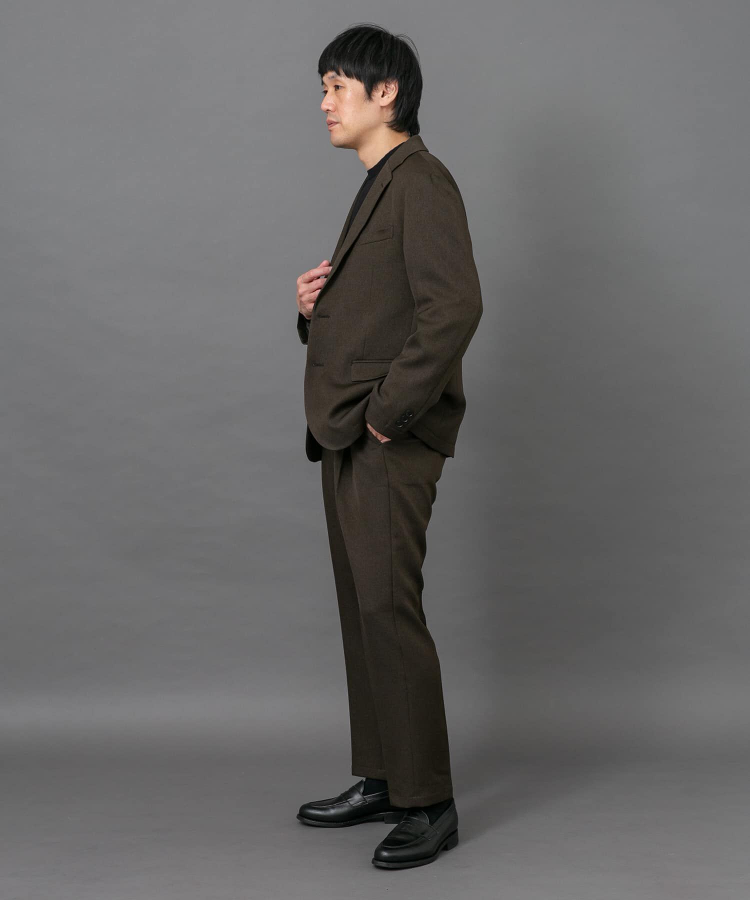 URBAN RESEARCH DOORS「LIFE STYLE TAILOR　ブラッシュドツイルストレッチパンツ」|スラックス|
