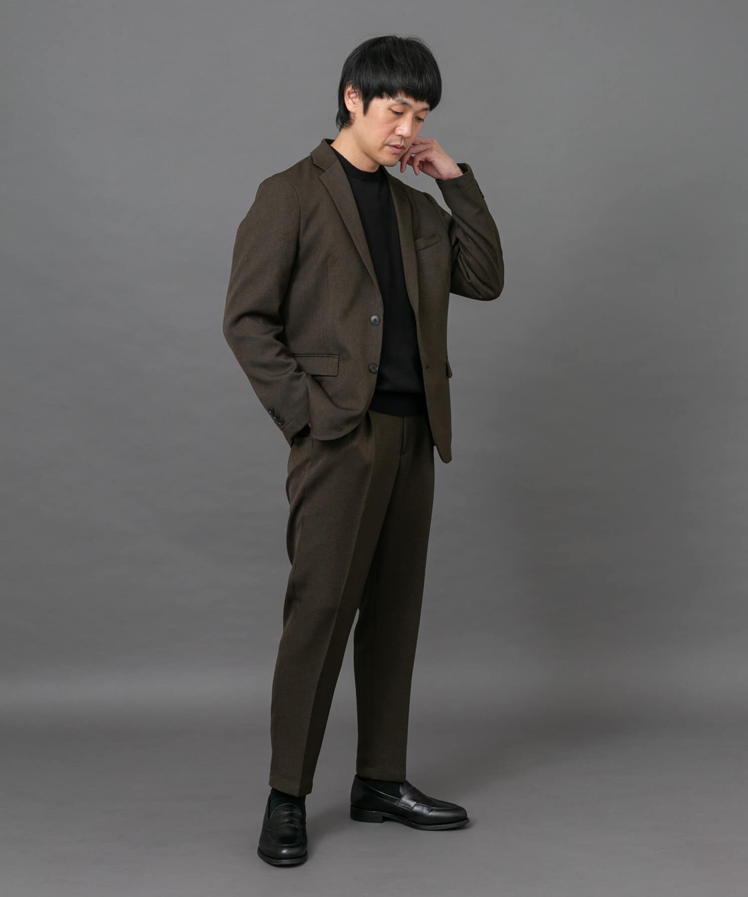 URBAN RESEARCH DOORS「LIFE STYLE TAILOR　ブラッシュドツイルストレッチパンツ」|スラックス|