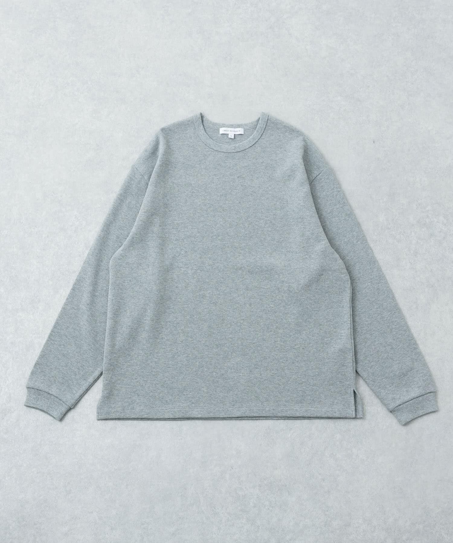 URBAN RESEARCH「『UR TECH』度詰めワッフルロングスリーブ」|Tシャツ・カットソー|ライトグレー