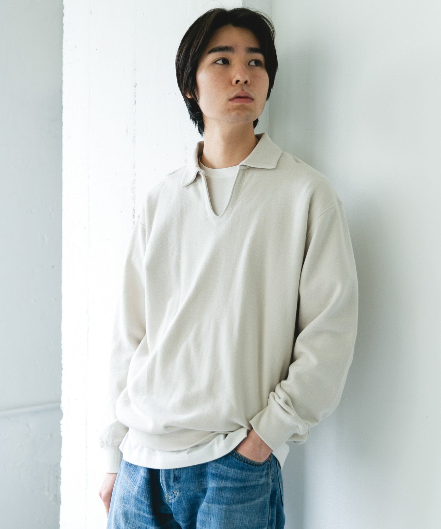 URBAN RESEARCH DOORS「TOMPKINS裏毛 スキッパースウェット」|スウェット・ジャージ|