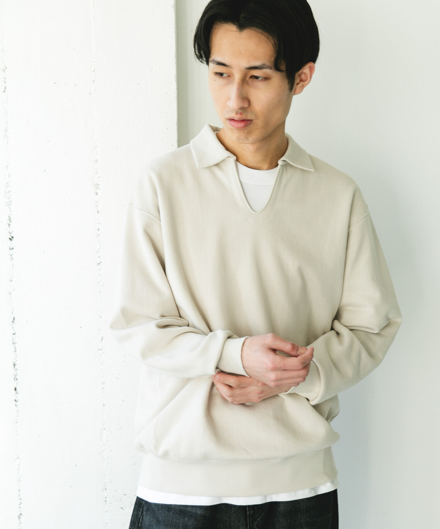 URBAN RESEARCH DOORS「TOMPKINS裏毛 スキッパースウェット」|スウェット・ジャージ|