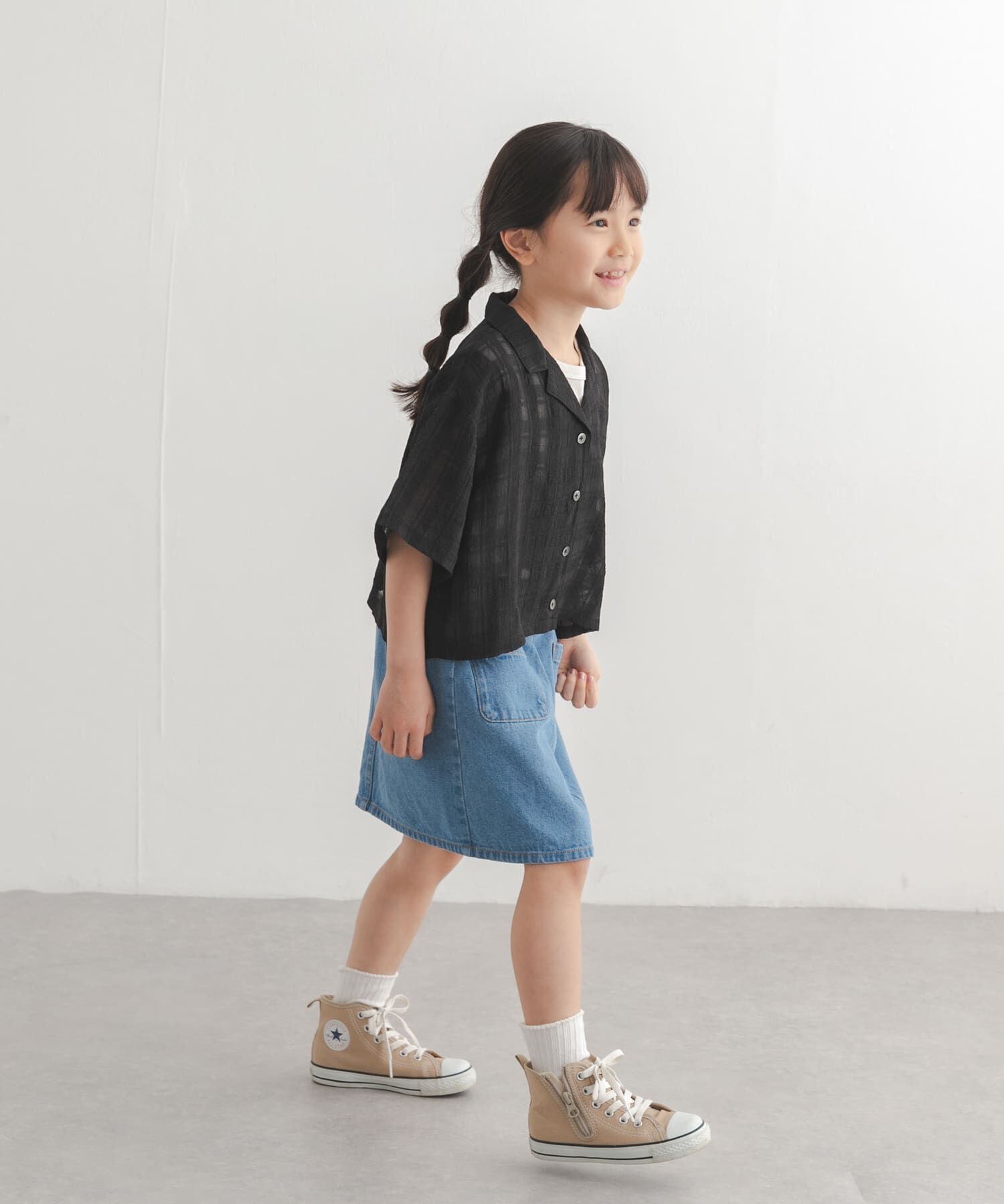 URBAN RESEARCH DOORS「シアーチェックオープンカラーシャツ(KIDS)」|その他|