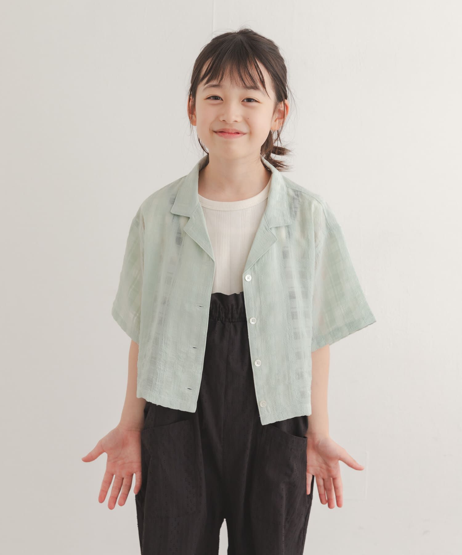 URBAN RESEARCH DOORS「シアーチェックオープンカラーシャツ(KIDS)」|その他|