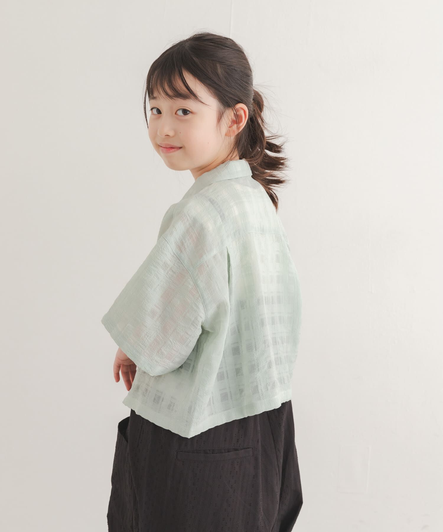 URBAN RESEARCH DOORS「シアーチェックオープンカラーシャツ(KIDS)」|その他|
