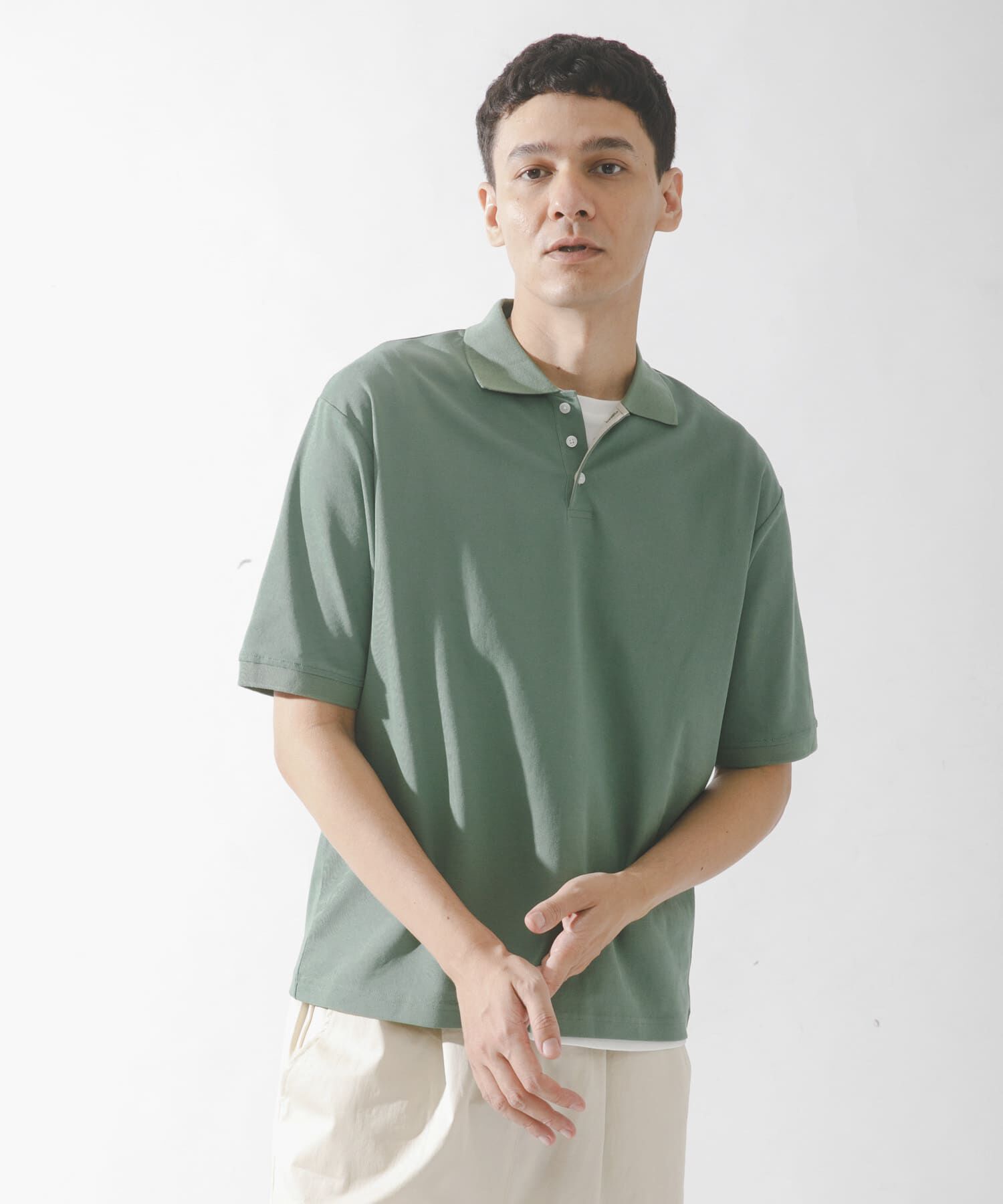 Sonny Label 「遮熱UVカットベーシックポロシャツ」|ポロシャツ|グリーン