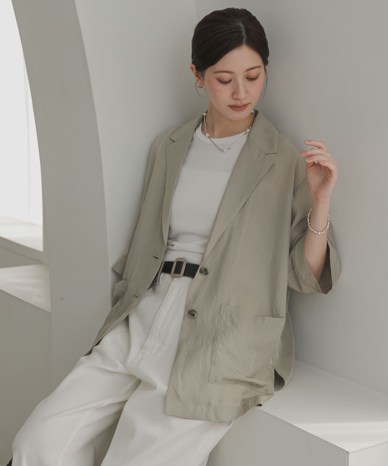 URBAN RESEARCH「『接触冷感』NAIAアセテートハーフスリーブジャケット」|その他|