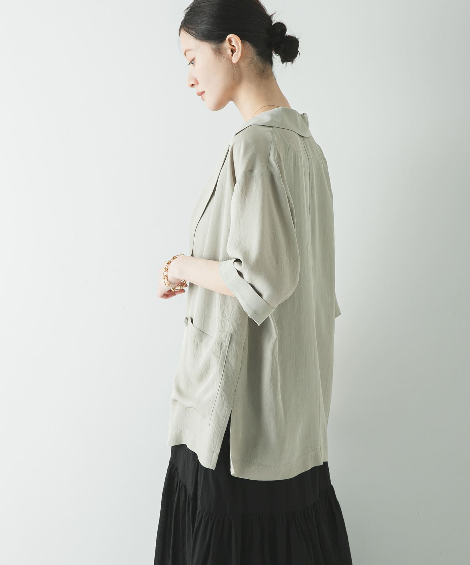 URBAN RESEARCH「『接触冷感』NAIAアセテートハーフスリーブジャケット」|その他|