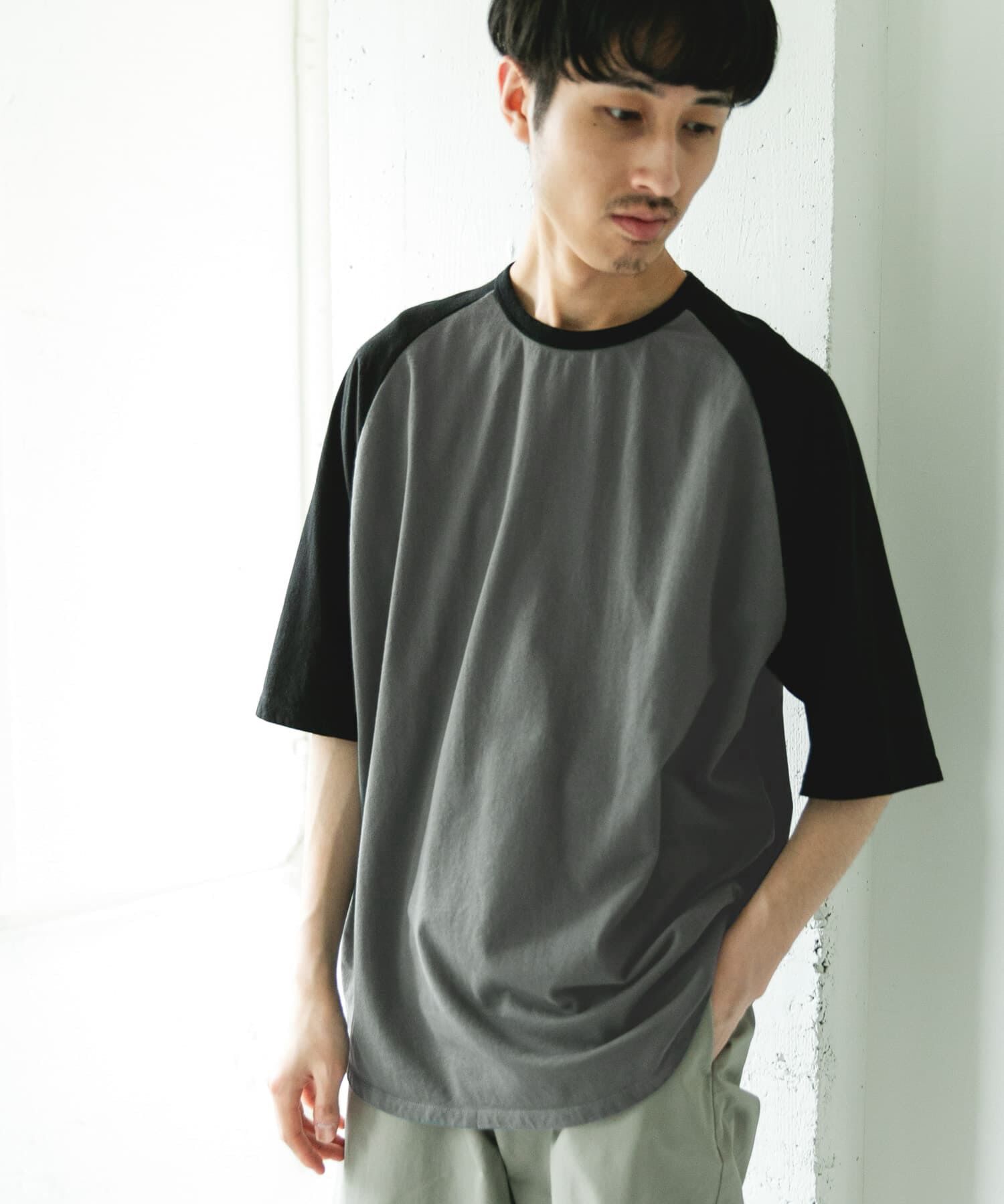 URBAN RESEARCH DOORS「Grow Organic ベースボールTシャツ」|Tシャツ・カットソー|