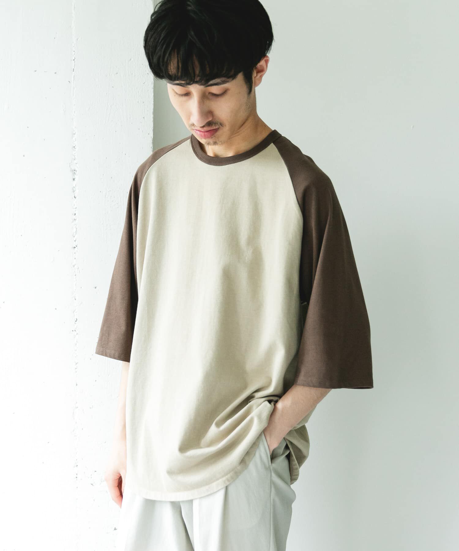 URBAN RESEARCH DOORS「Grow Organic ベースボールTシャツ」|Tシャツ・カットソー|