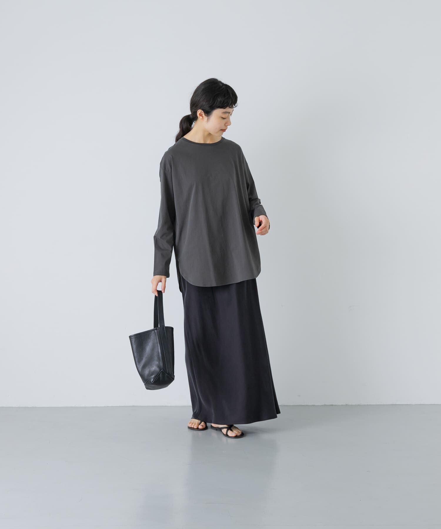 かぐれ「コットンラウンドカットソー」|Tシャツ・カットソー|