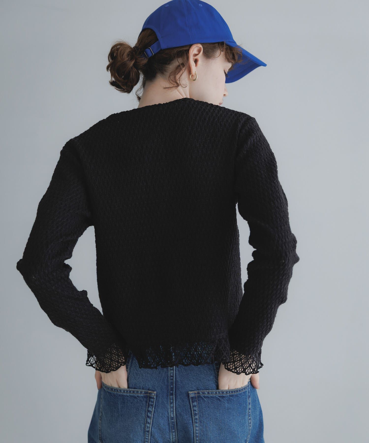 Sonny Label 「『WEB限定』レースシャーリングフリルカットソー」|Tシャツ・カットソー|