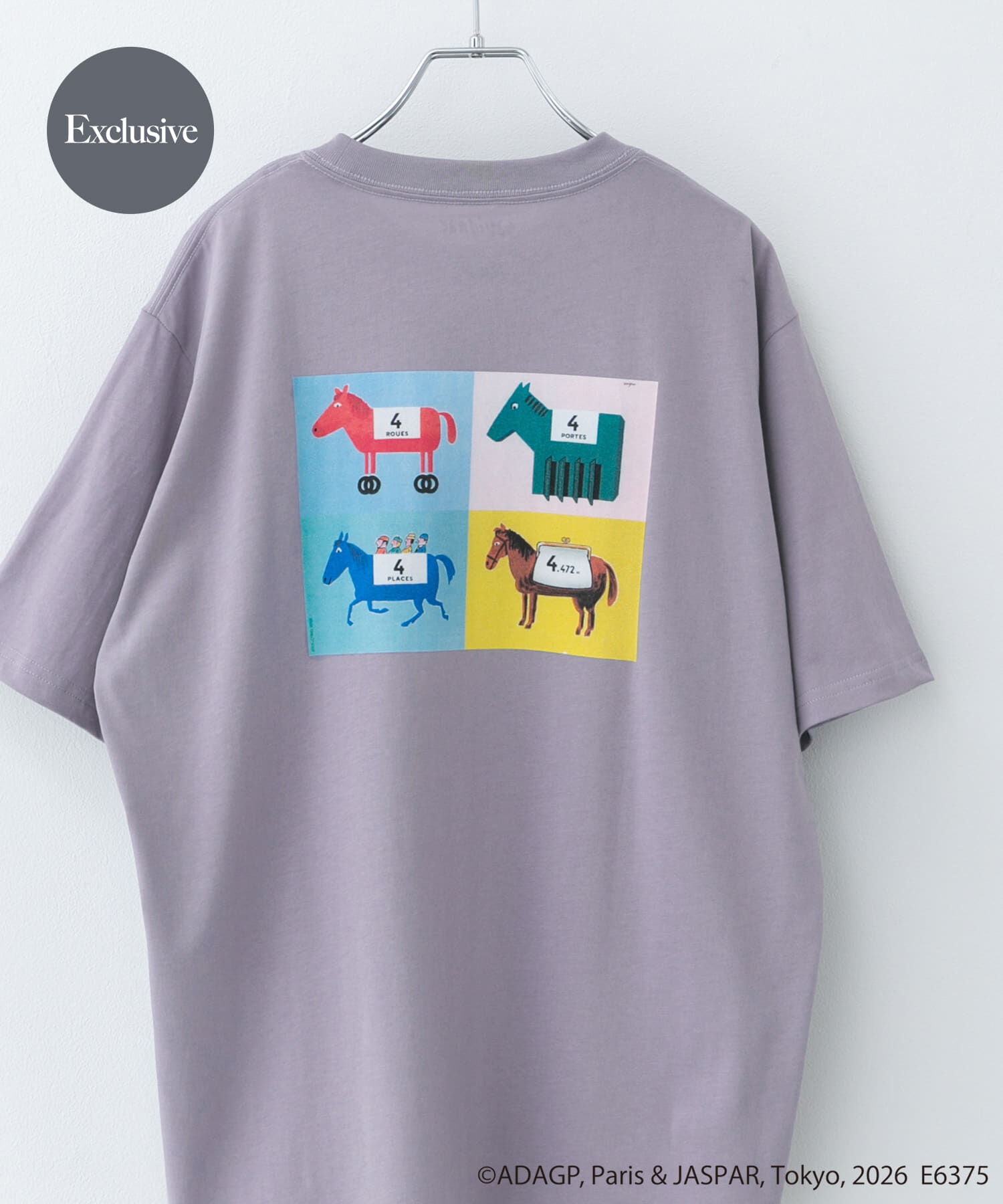 URBAN RESEARCH DOORS「『別注』Savignac&times;DOORS　プリントTシャツ」|Tシャツ・カットソー|ラベンダー