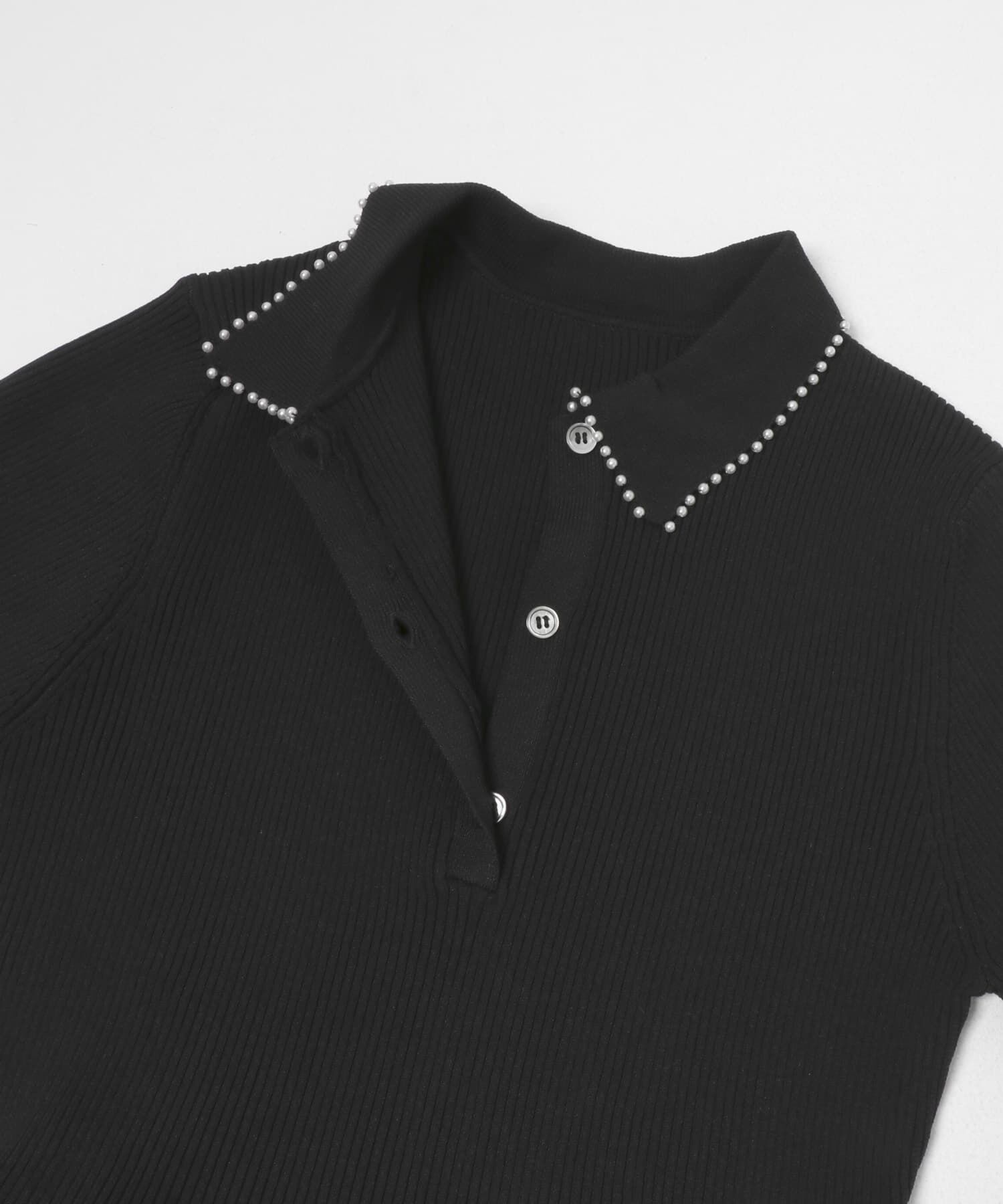 URBAN RESEARCH ROSSO「『WEB/一部店舗限定』パールトリムフォルムニットワンピース」|ワンピース|