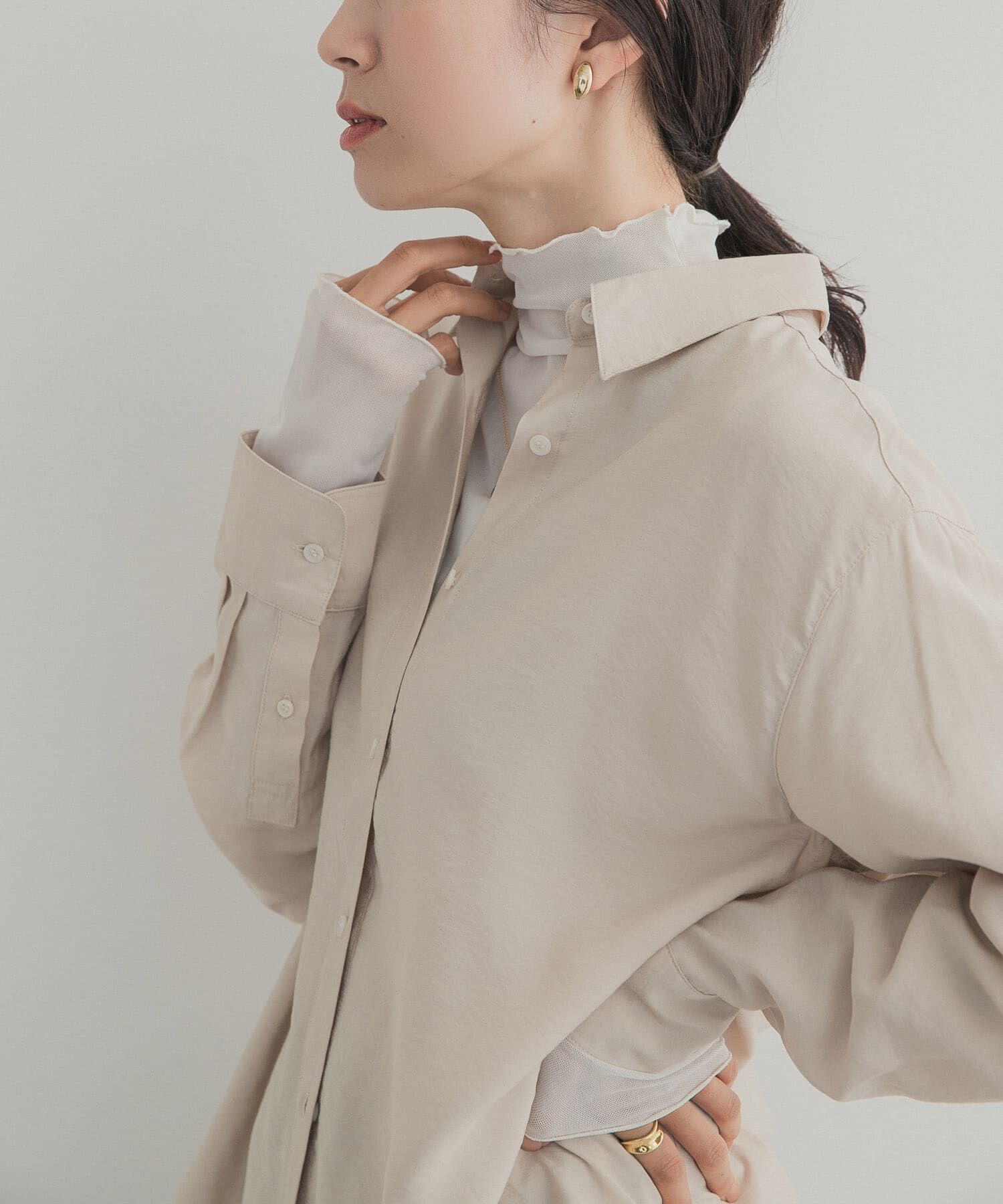URBAN RESEARCH DOORS「ハイネックチュールインナー」|Tシャツ・カットソー|
