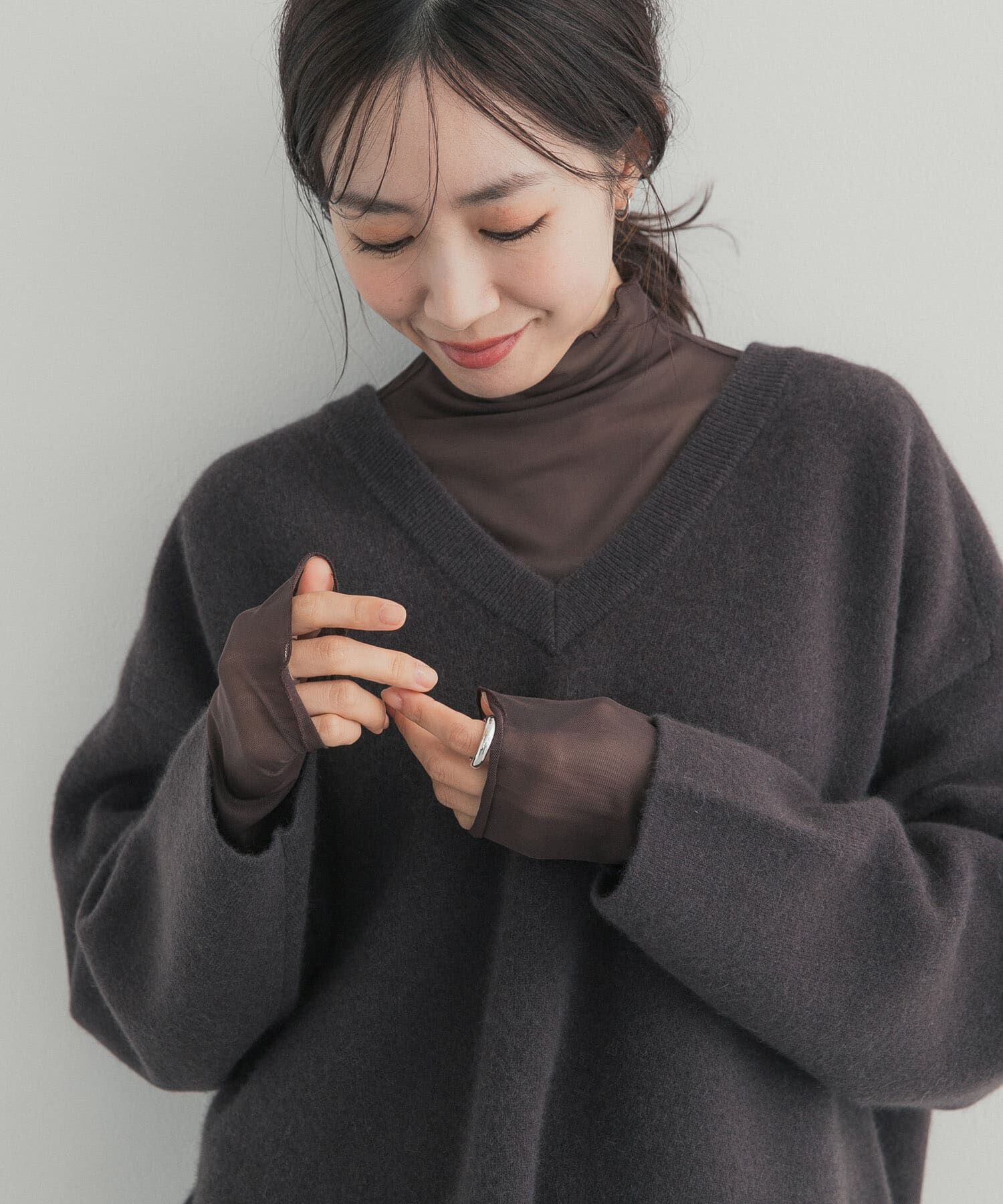 URBAN RESEARCH DOORS「ハイネックチュールインナー」|Tシャツ・カットソー|