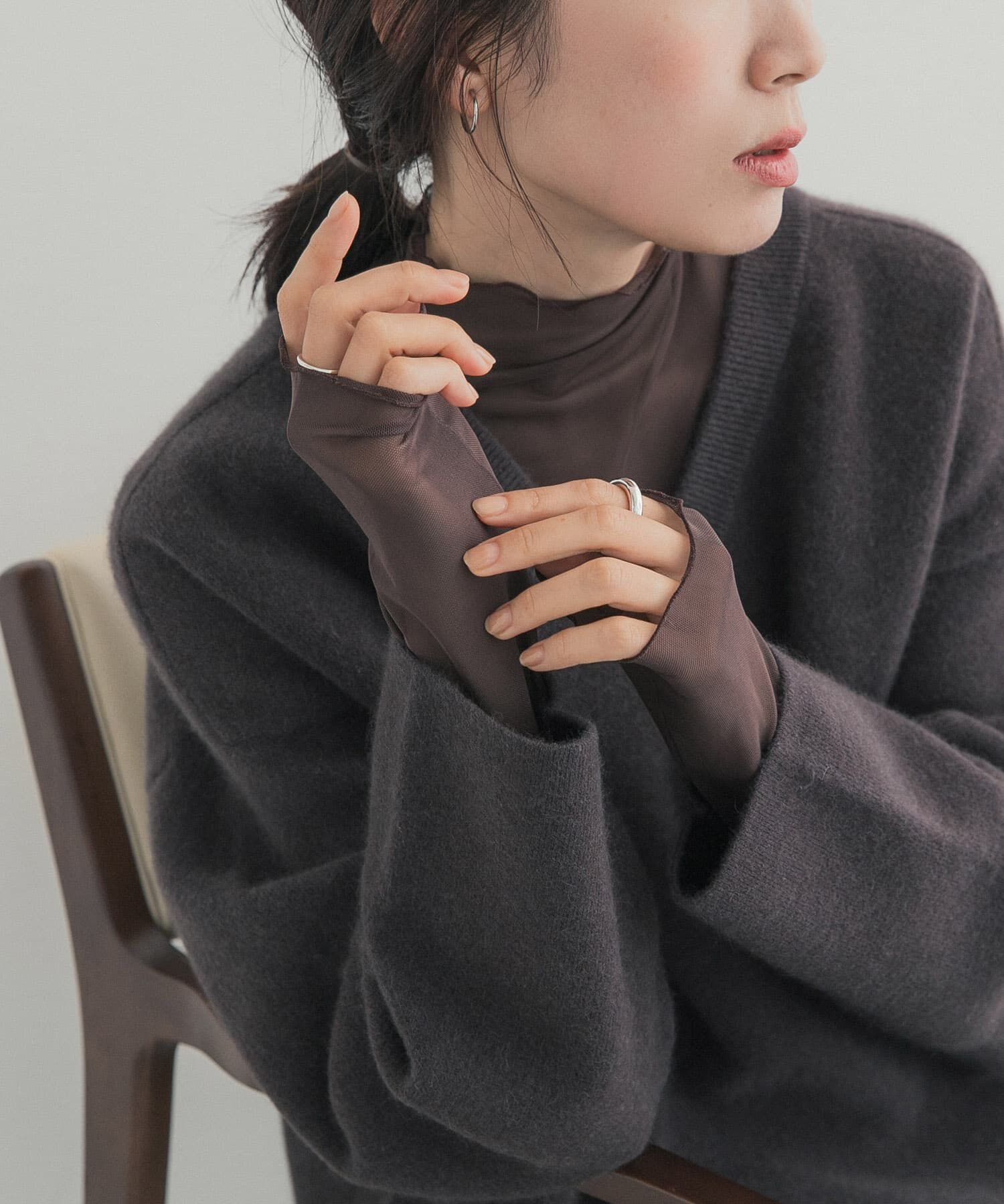 URBAN RESEARCH DOORS「ハイネックチュールインナー」|Tシャツ・カットソー|