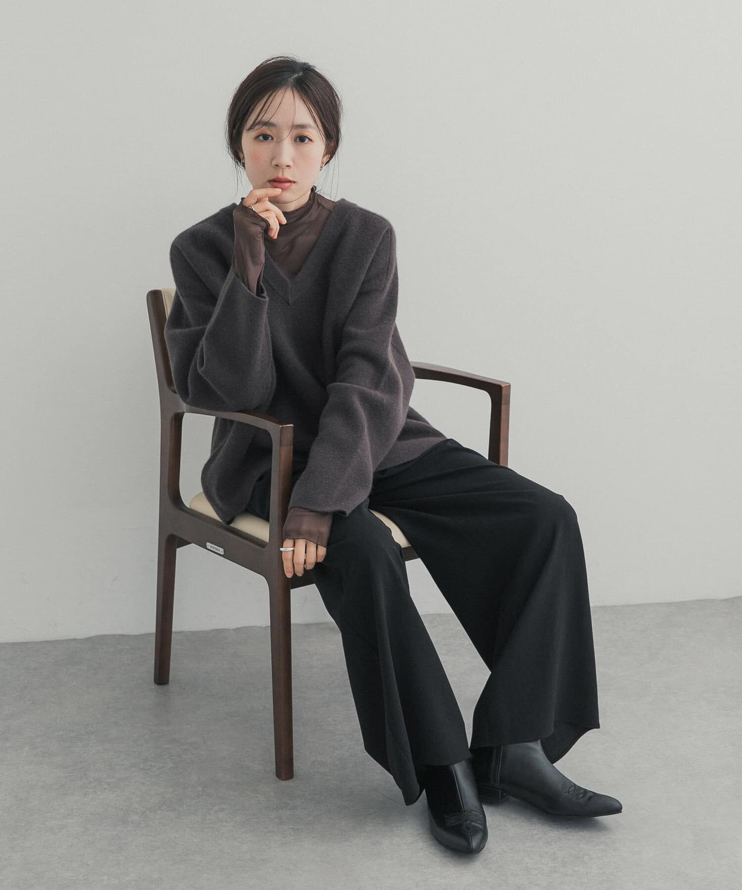 URBAN RESEARCH DOORS「ハイネックチュールインナー」|Tシャツ・カットソー|