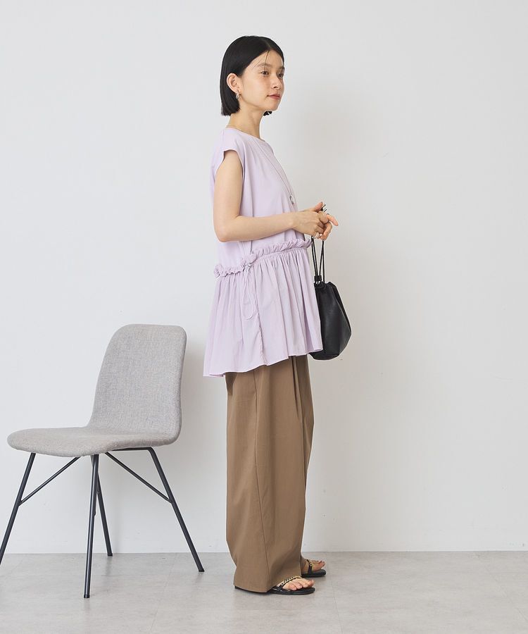 AMERICAN HOLIC「【汗染み防止】異素材ペプラムプルオーバー」|Tシャツ・カットソー|