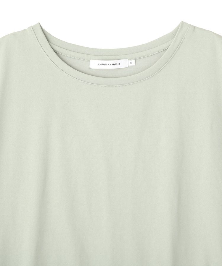 AMERICAN HOLIC「【汗染み防止】異素材ペプラムプルオーバー」|Tシャツ・カットソー|