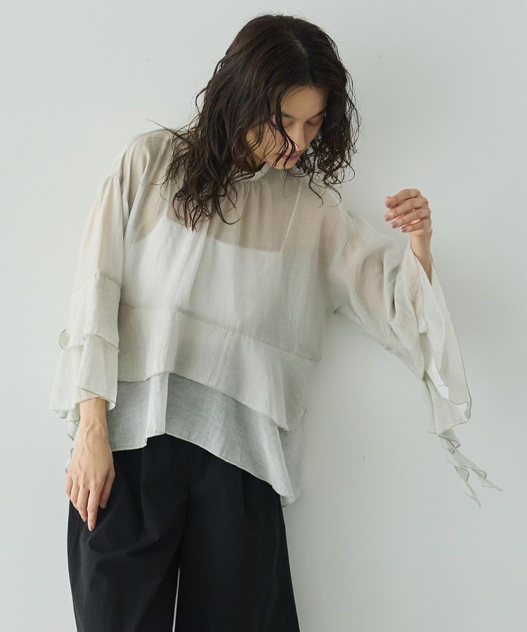 GARAGE OF GOOD CLOTHING「スタンドネックティアードフリルブラウス」|シャツ・ブラウス|