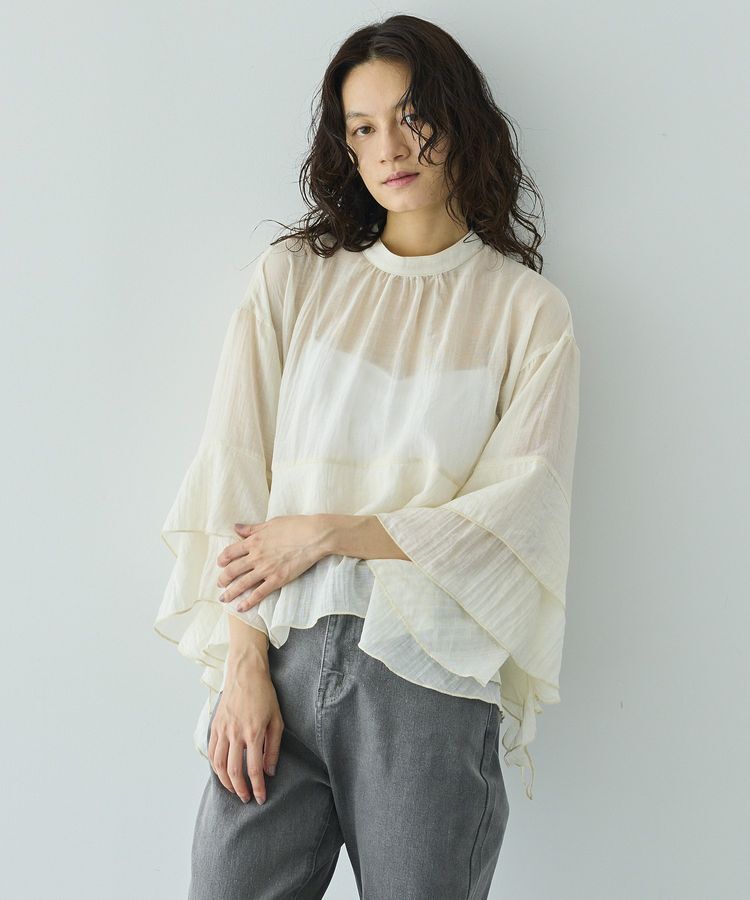 GARAGE OF GOOD CLOTHING「スタンドネックティアードフリルブラウス」|シャツ・ブラウス|