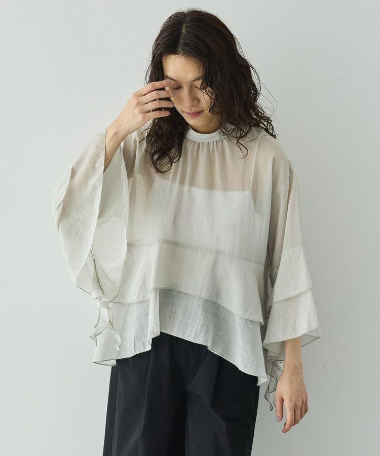 GARAGE OF GOOD CLOTHING「スタンドネックティアードフリルブラウス」|シャツ・ブラウス|