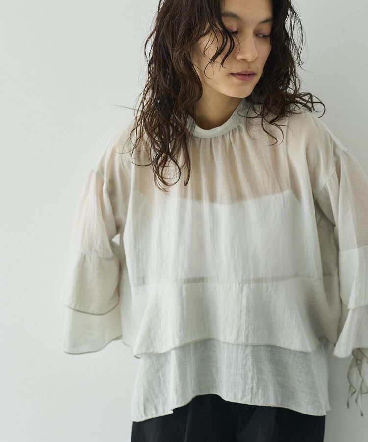 GARAGE OF GOOD CLOTHING「スタンドネックティアードフリルブラウス」|シャツ・ブラウス|
