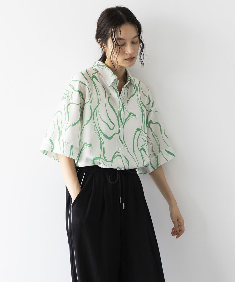 GARAGE OF GOOD CLOTHING「【日本製】線画プリントシャツ」|シャツ・ブラウス|