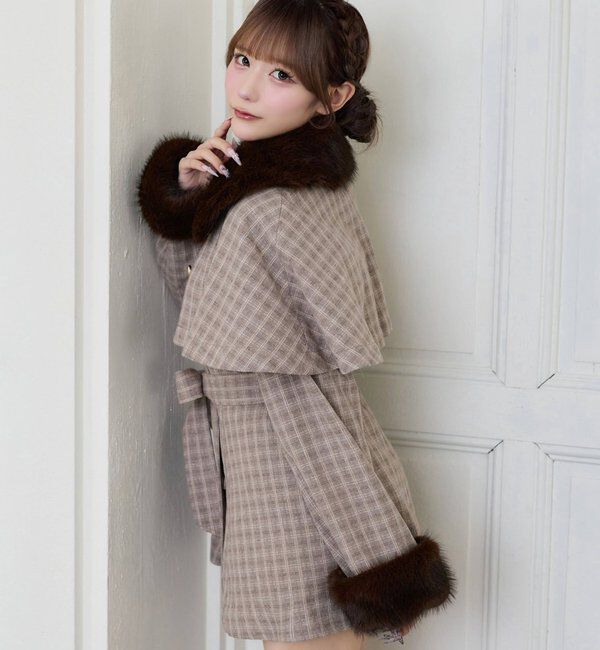  「【Premium order】マルチwayファー襟ケープコート」|その他|