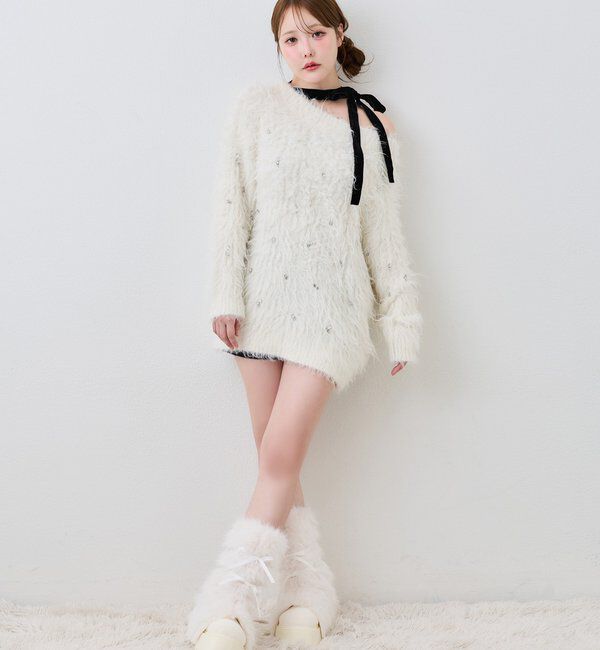  「【Premium order】ふわモテジュエルニットワンピ」|ワンピース|
