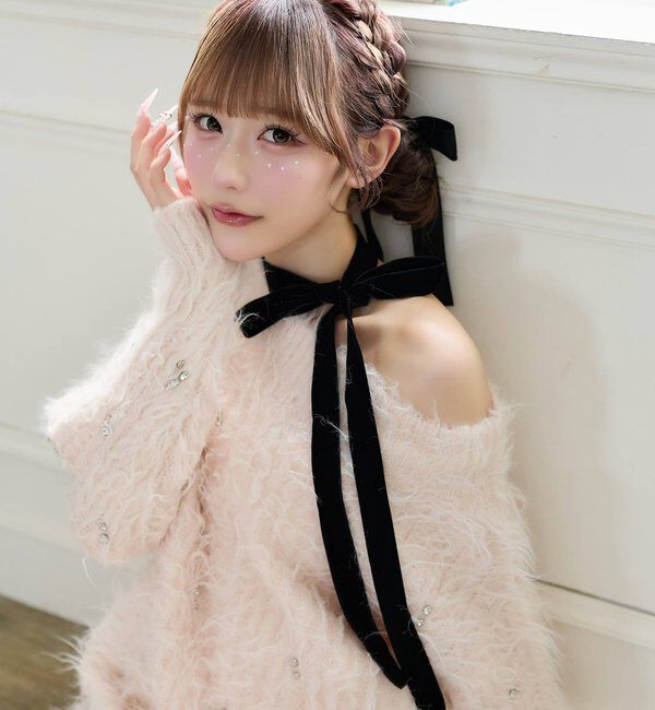  「【Premium order】ふわモテジュエルニットワンピ」|ワンピース|