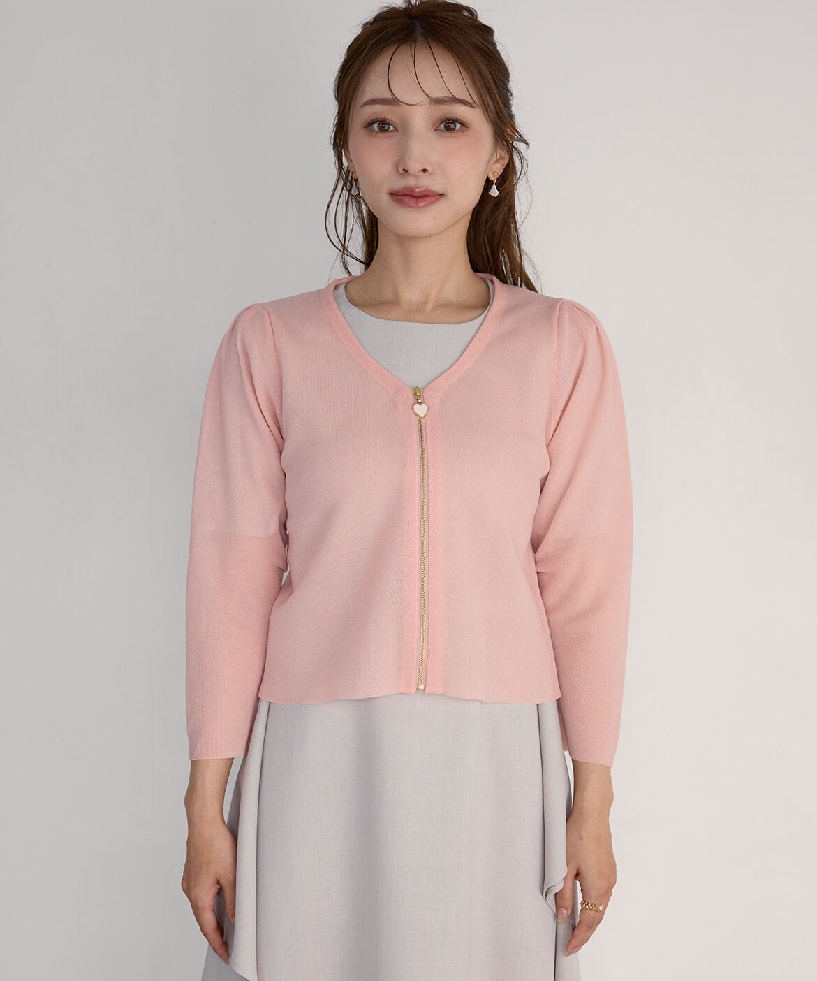 Maglie le cassetto「《M Maglie le cassetto&times;吉田理紗》品ありモードなシアーニットジャケット」|カーディガン|