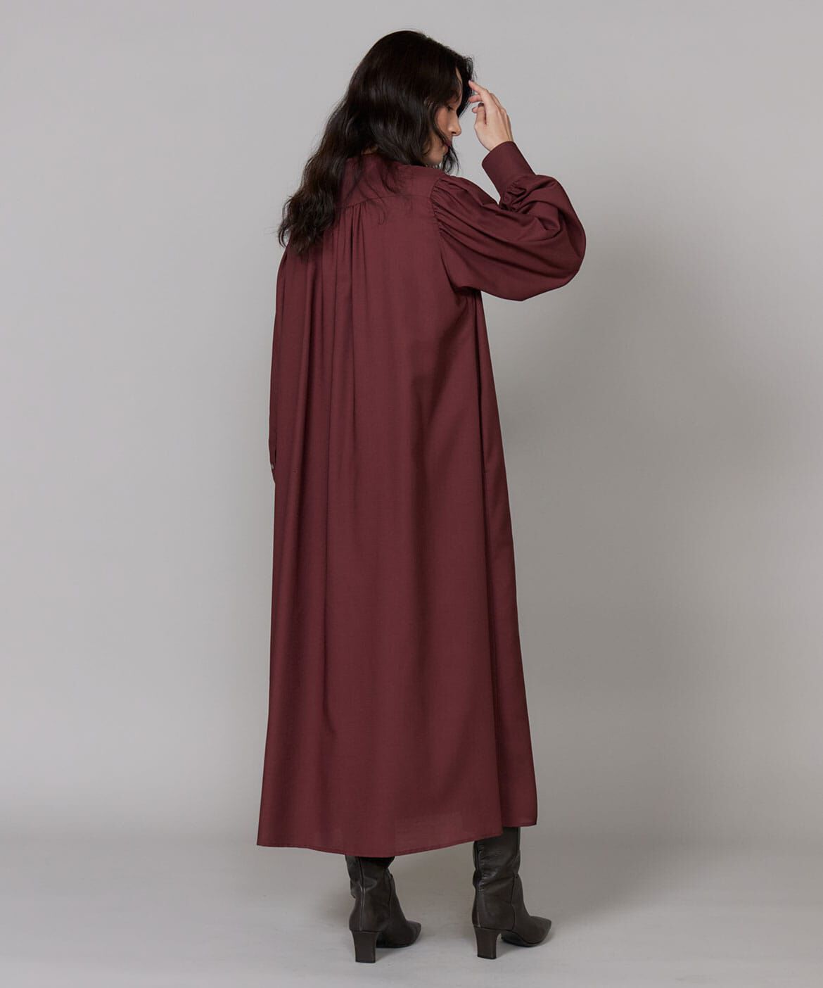 INED「バンドカラーシャツワンピース」|ワンピース|