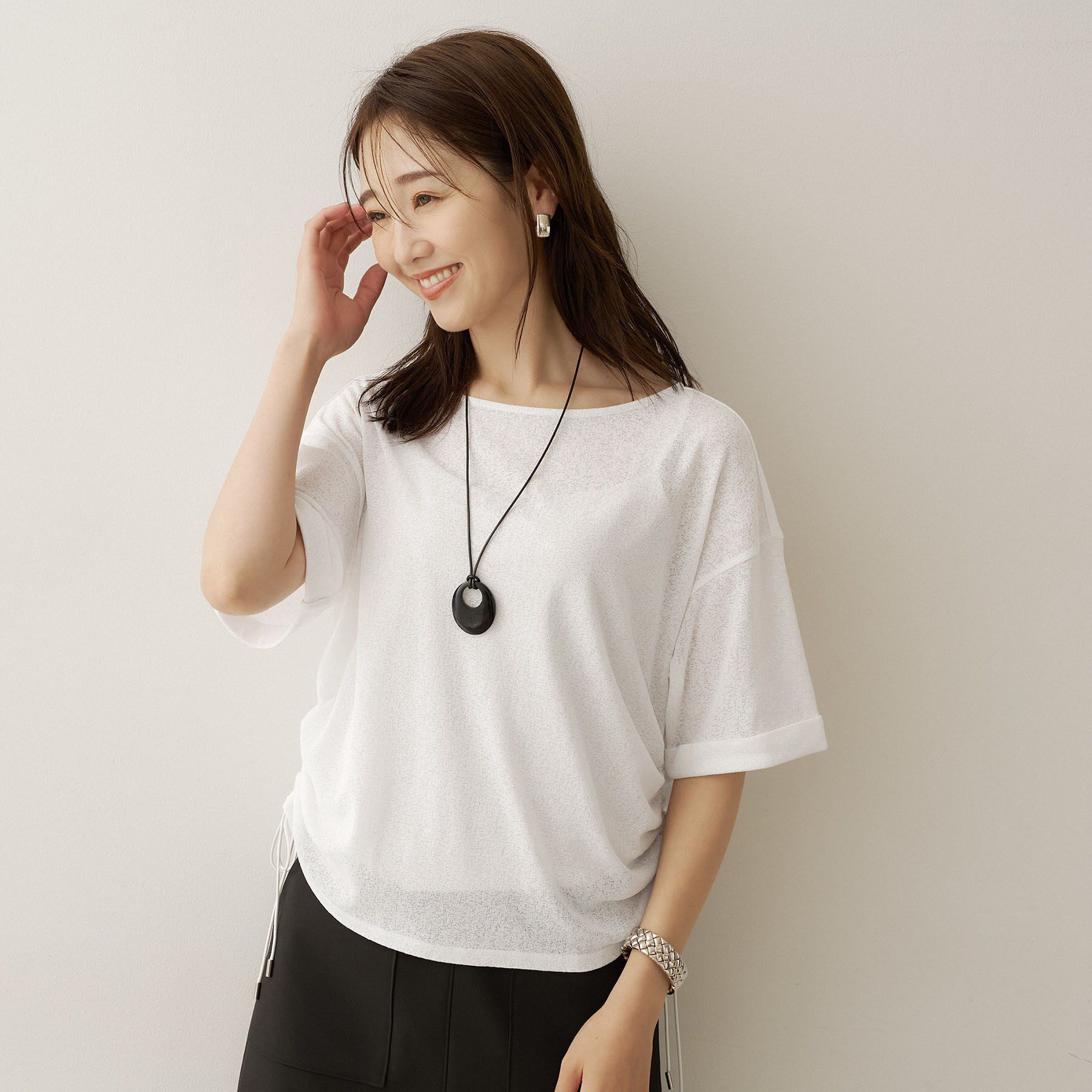 UNTITLED「【絞れる/シアー】ドロストプルオーバージャージ」|Tシャツ・カットソー|