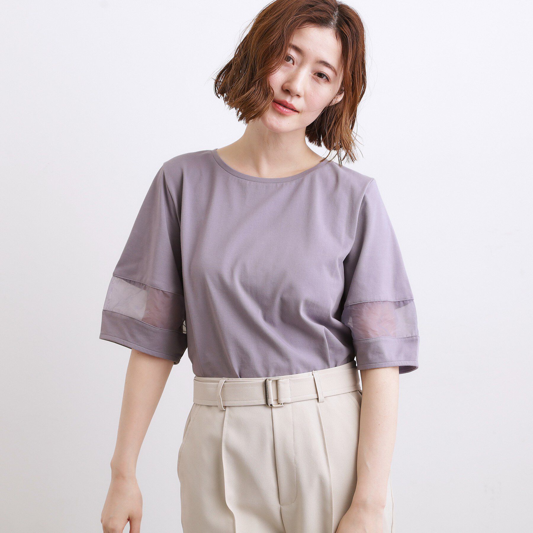 grove「【吸水速乾・UVカット】シアードッキングランタンスリーブTシャツ」|Tシャツ・カットソー|