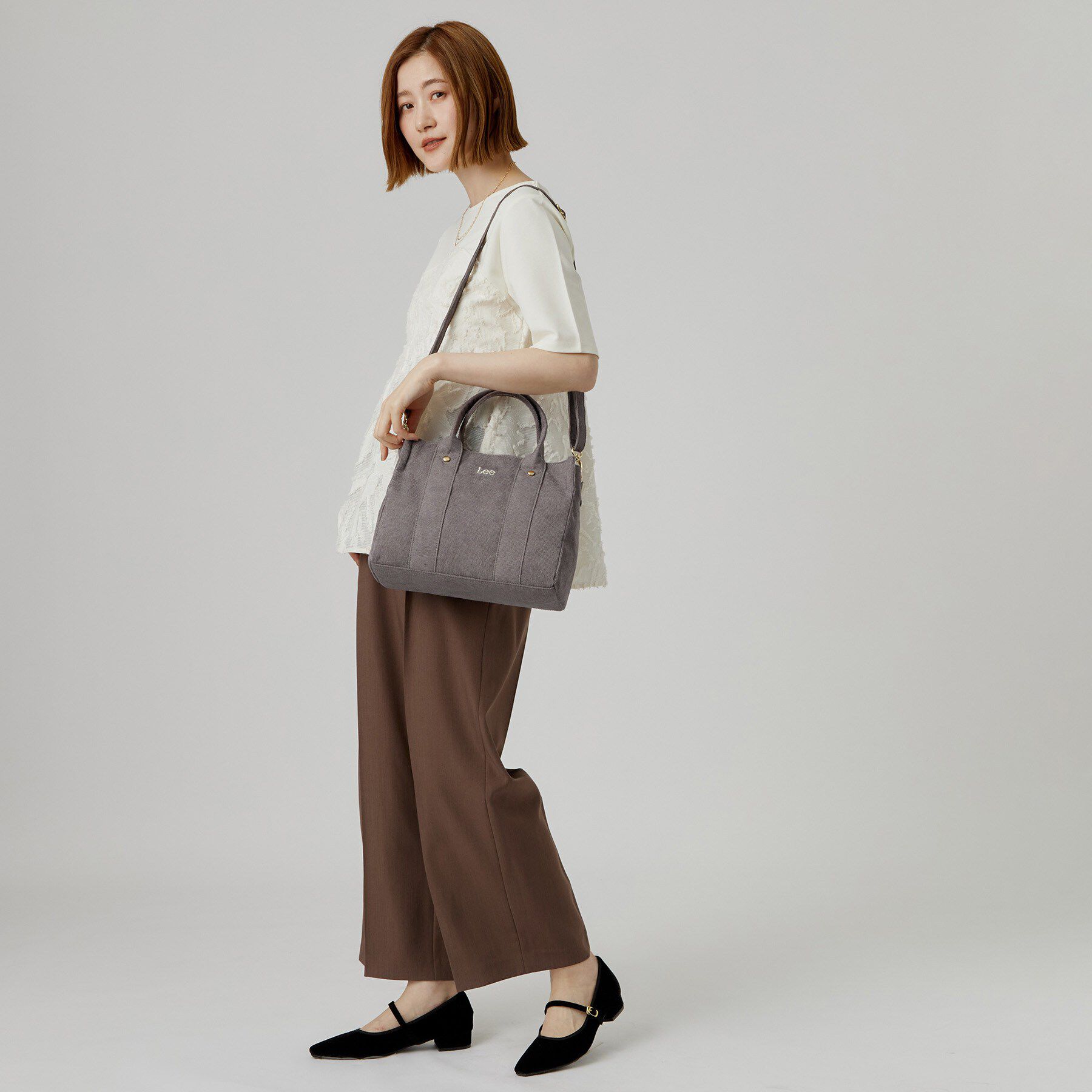 grove「【Lee別注】コーディロイ2wayトート」|トートバッグ|