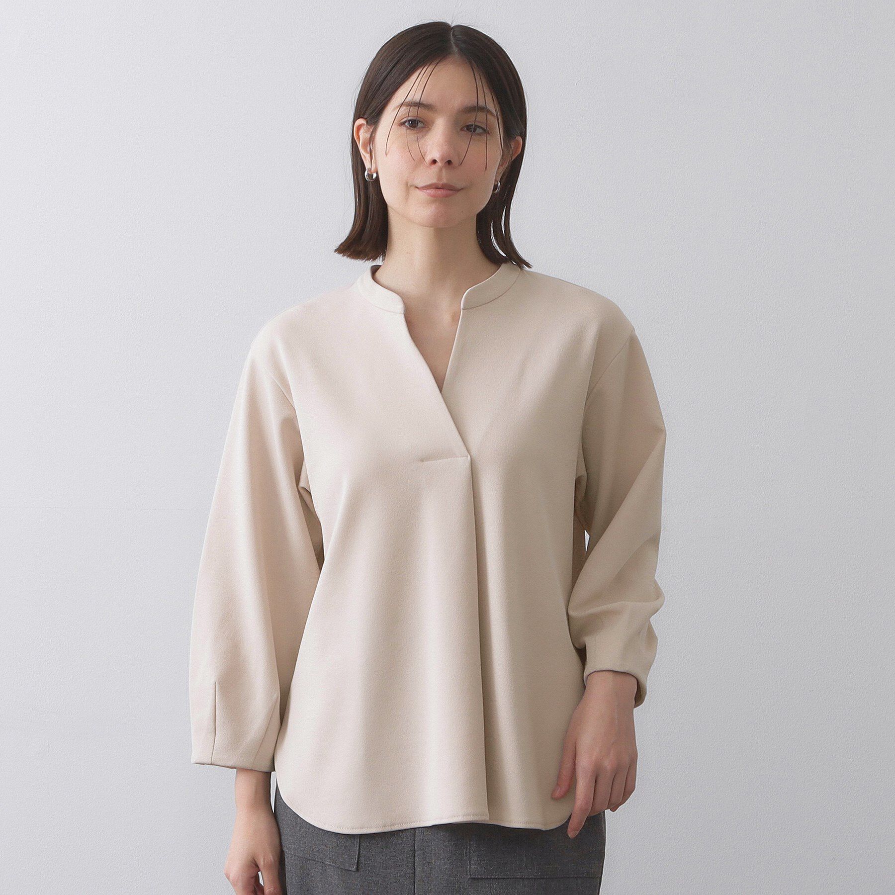 OPAQUE.CLIP「スキッパートップス【吸水速乾／UVケア／洗濯機OK】」|Tシャツ・カットソー|