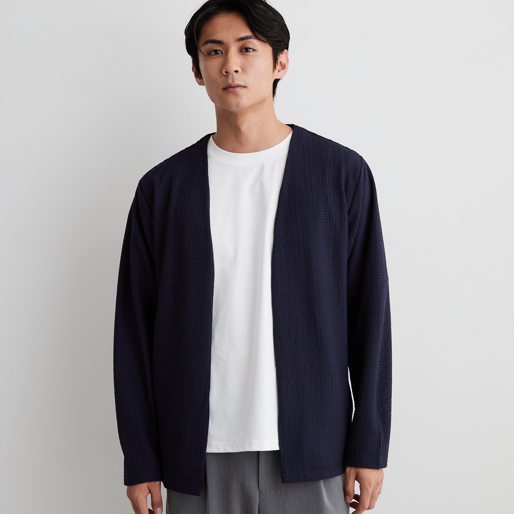 THE SHOP TK「【半袖Tシャツ付き／洗濯機OK】アンサンブル 長袖カーディガン」|カーディガン|