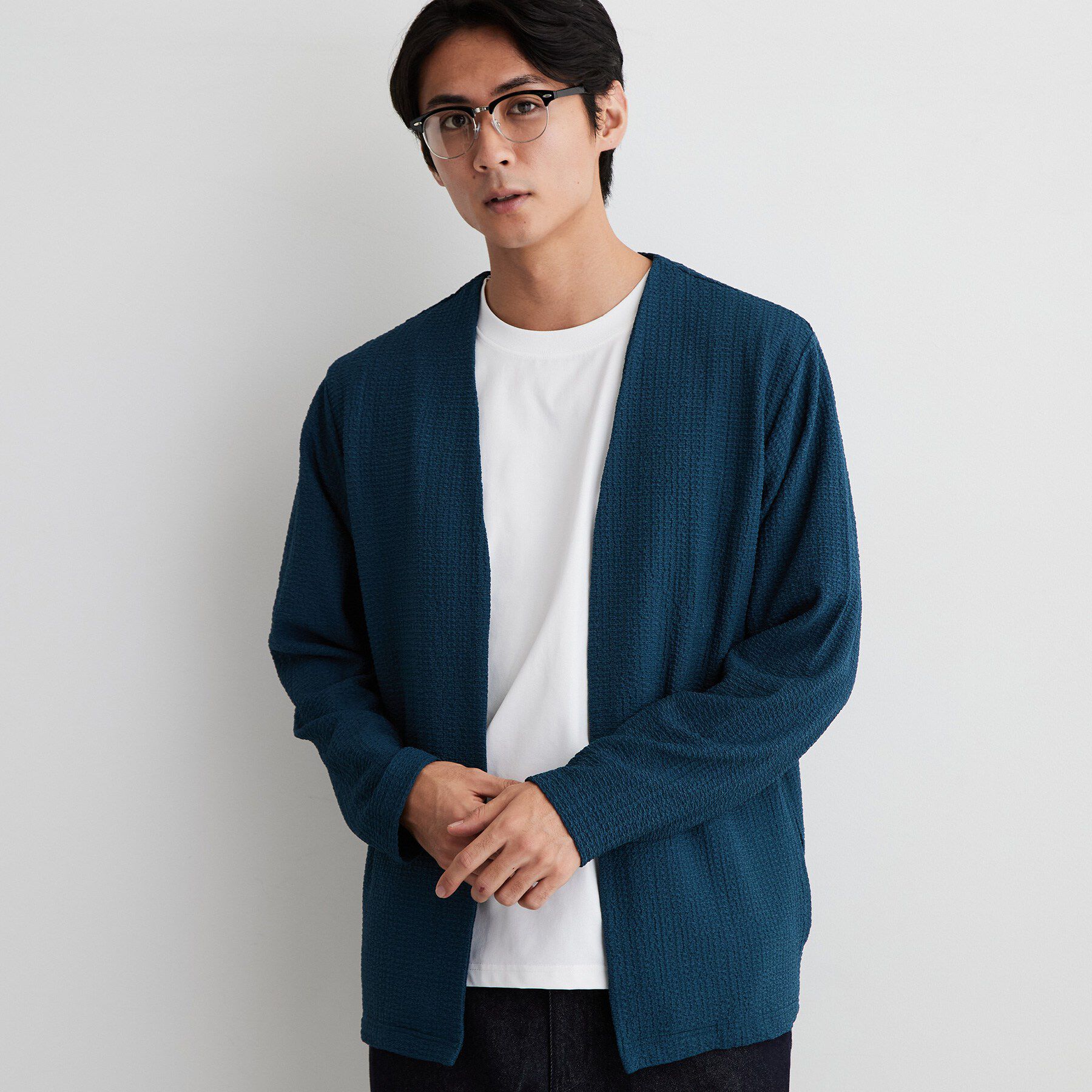 THE SHOP TK「【半袖Tシャツ付き／洗濯機OK】アンサンブル 長袖カーディガン」|カーディガン|グリーン(024)