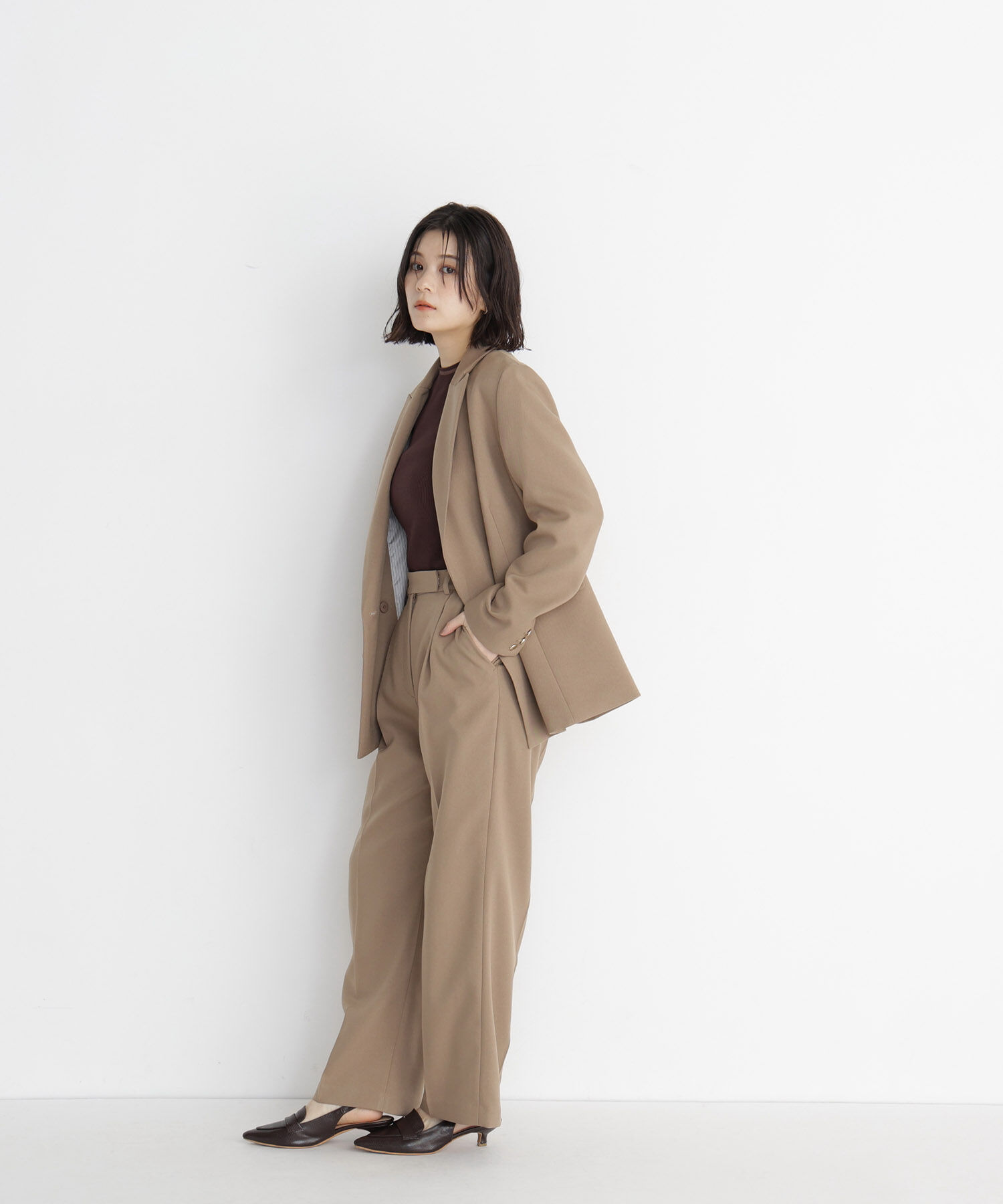  「＜CanCam10月号掲載＞ダブルブレスト SETUP ワイドパンツ」|その他|