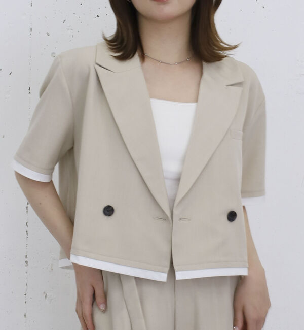 archives「【ＳＥＴＵＰ対応】レイヤードダブルシャツＪＫ」|シャツ・ブラウス|BEIGE