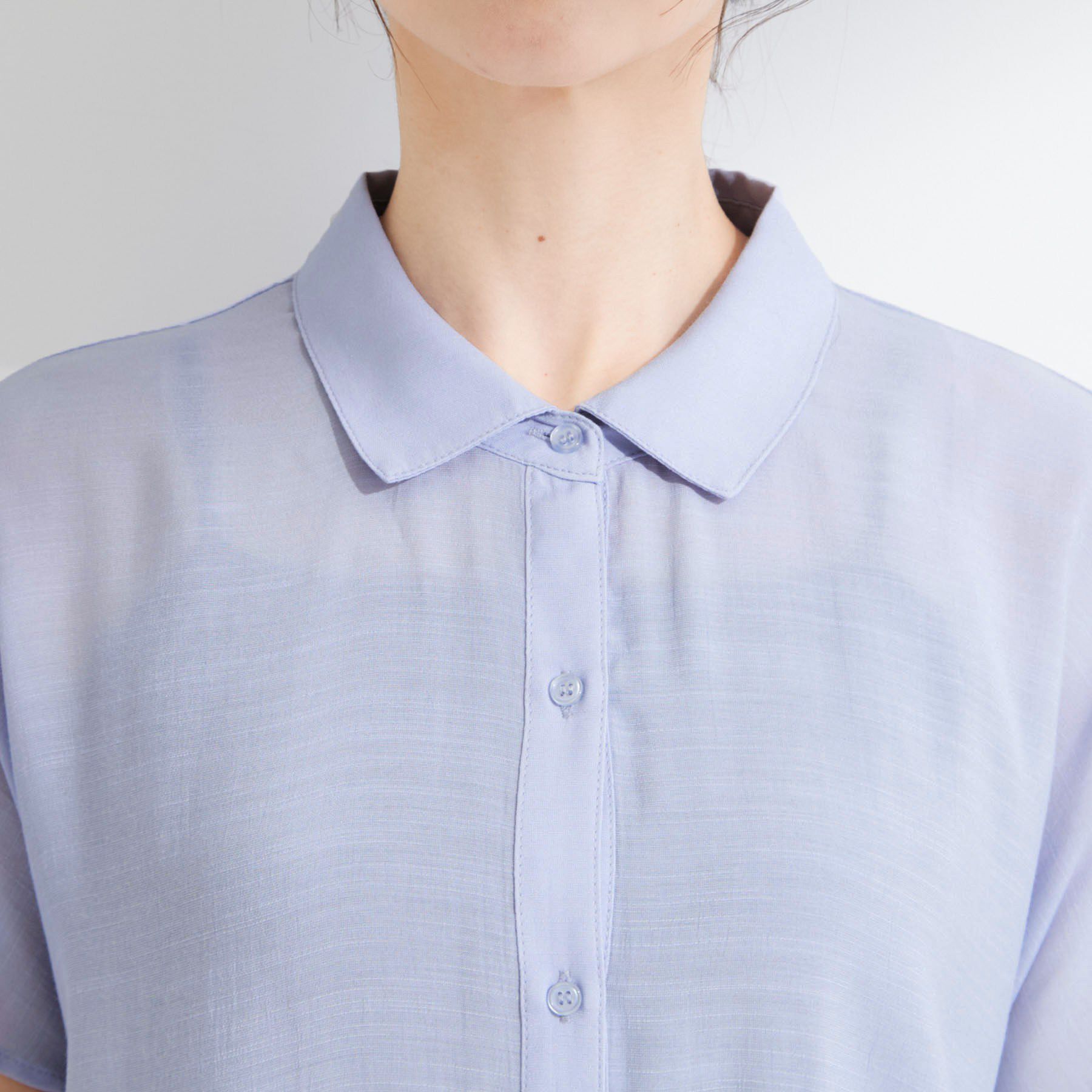 SHOO･LA･RUE「【UV/洗濯機可】ほんのりシアーで上品な バックギャザーブラウス」|シャツ・ブラウス|