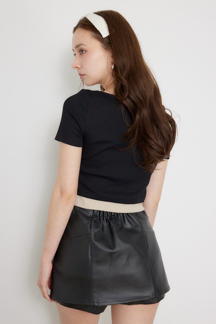 rienda「フロントリボンカットトップス」|Tシャツ・カットソー|