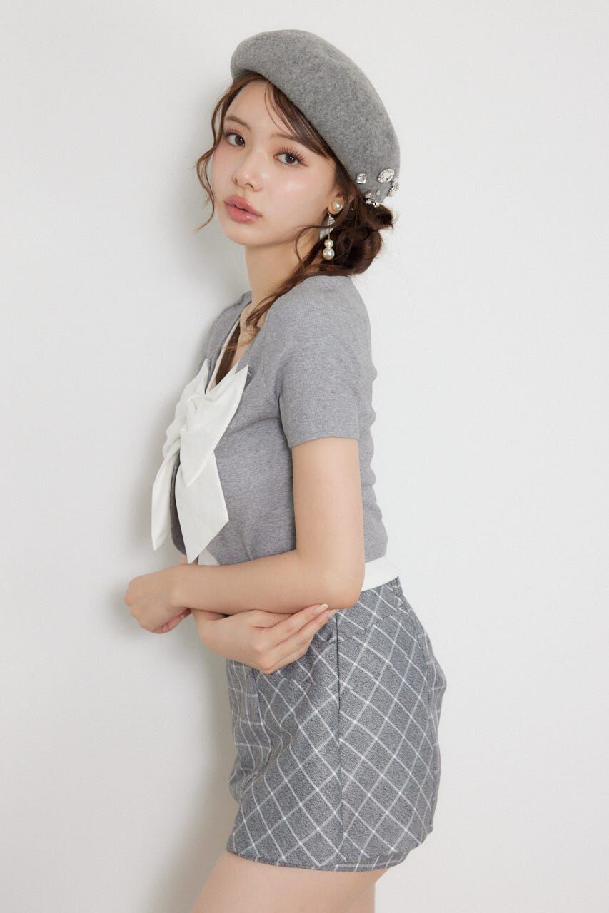 rienda「フロントリボンカットトップス」|Tシャツ・カットソー|