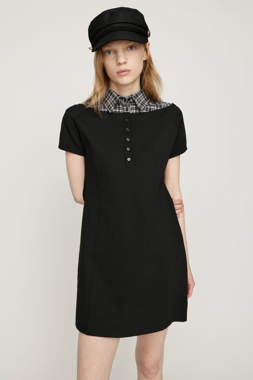 SLY「DOCKING HENRY CUT ショートワンピース」|ワンピース|BLK